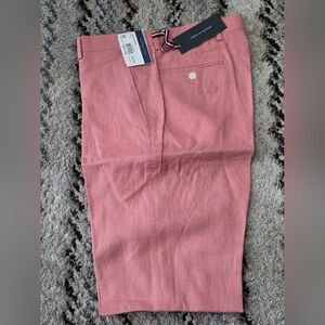 Tommy Hilfiger Mens 100% Linen Dress Pants Sz 33x32 Modern Fit NWT